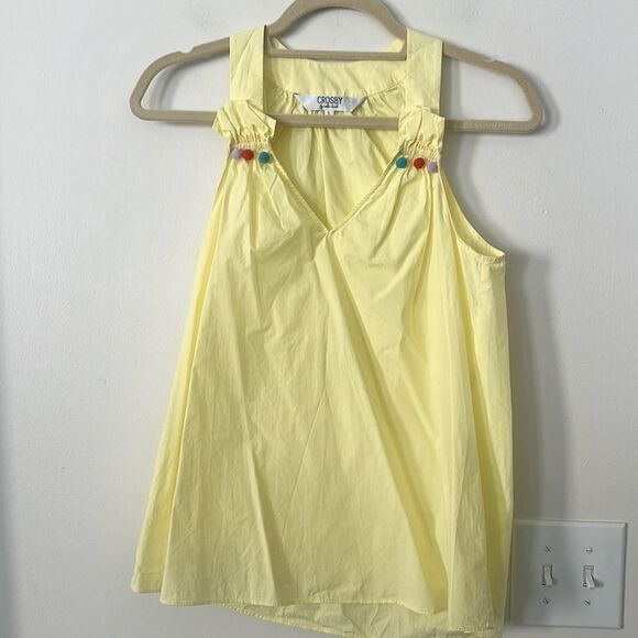 Crosby by Mollie Burch Tank Top w/pom poms S - Picture 1 of 5
